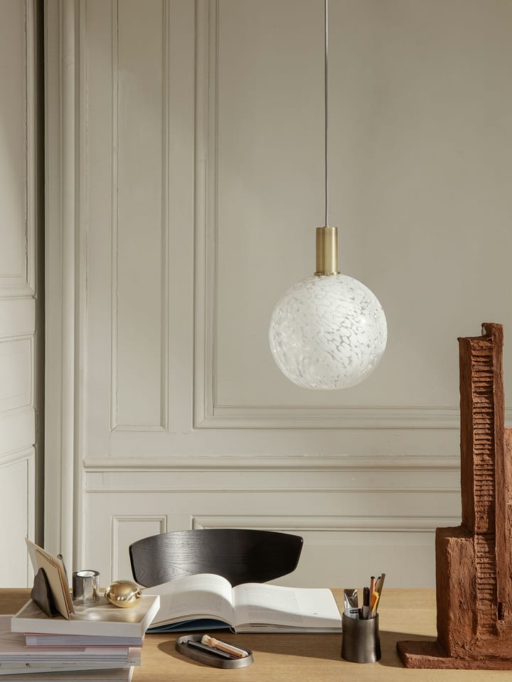 Casca Shade glass lamp shade sphere Ø25 cm, Milk Ferm Living