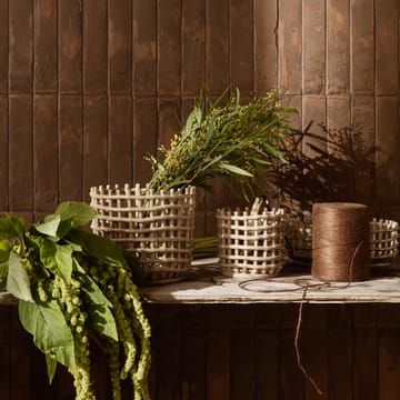 Ceramic braided basket Ø23.5 cm - cashmere - ferm LIVING