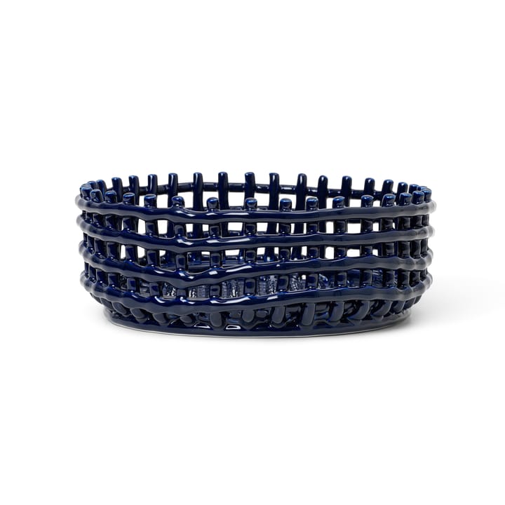 Ceramic braided bowl - blue - ferm LIVING