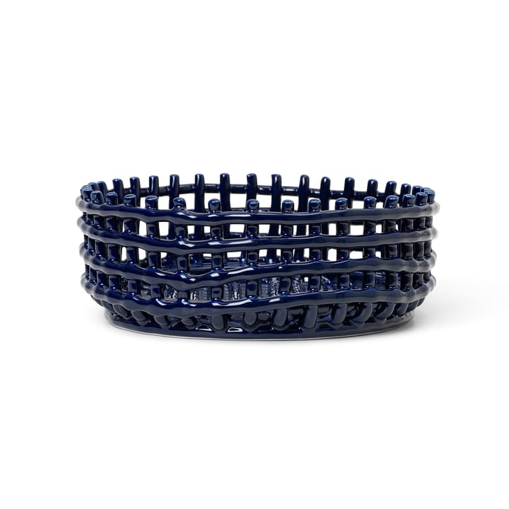 Ceramic braided bowl - blue - Ferm LIVING