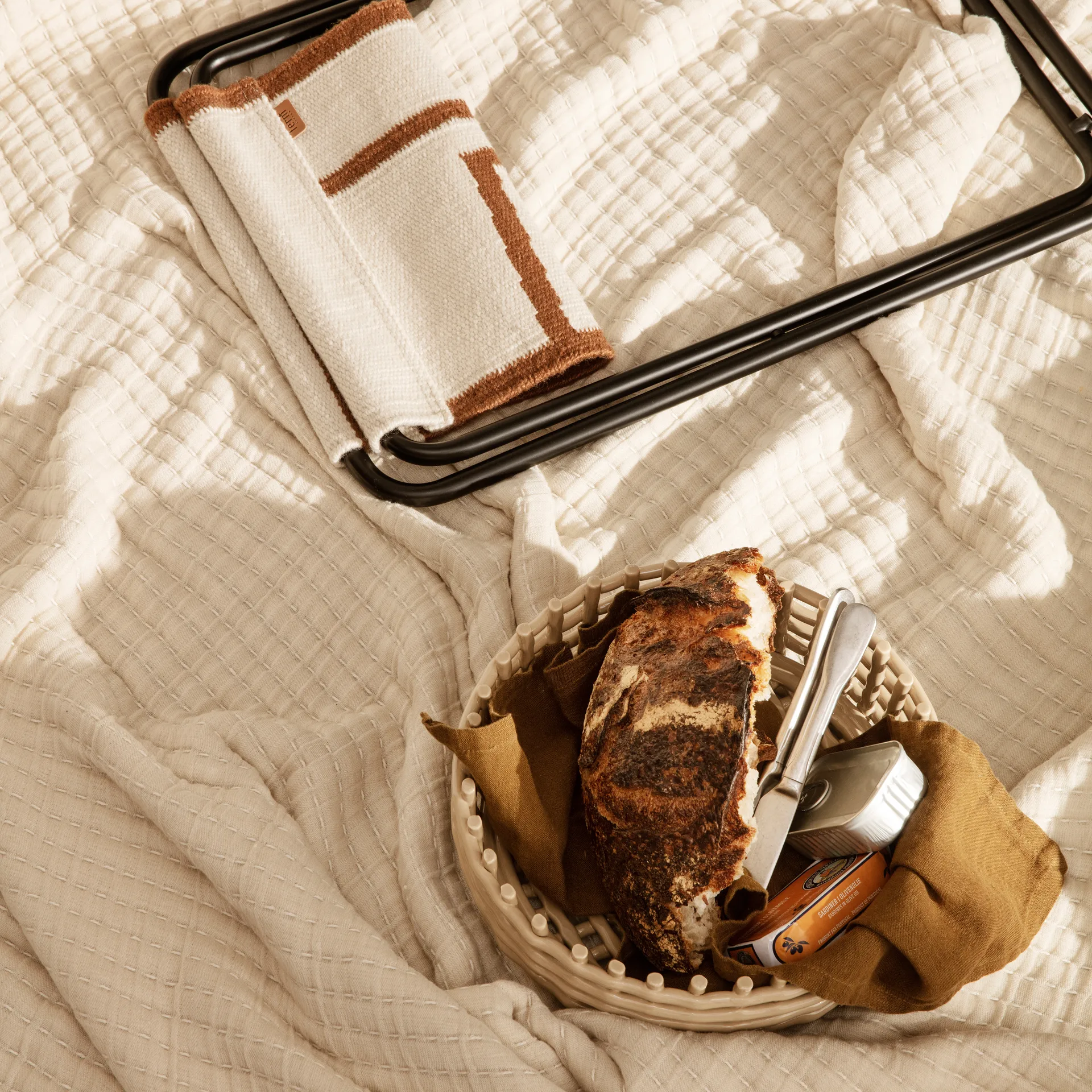 Ceramic braided bowl, cashmere Ferm Living