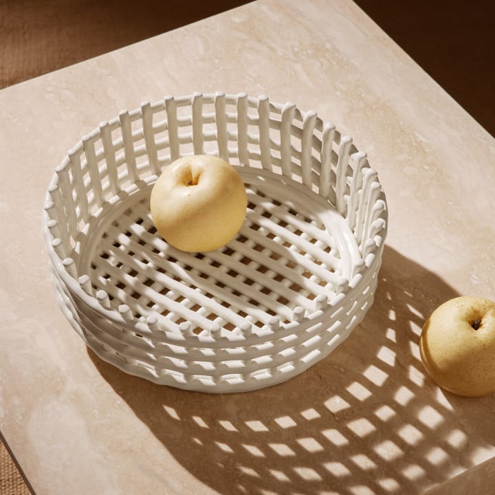 Ceramic braided bowl - off-white - Ferm Living