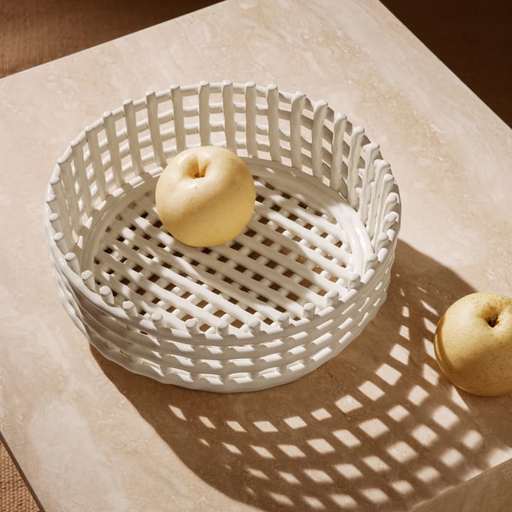 Ceramic braided bowl, off-white Ferm Living