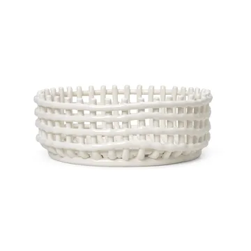 Ceramic braided bowl - off-white - Ferm Living
