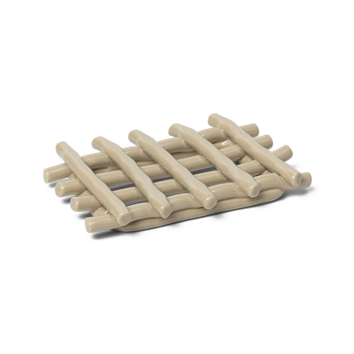 Ferm Living Ceramic soap dish 10x14.5 cm Cashmere | Scandinavian Design | Soap dispensers & dishes | Beige
