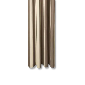 Chambray shower curtain - Carob brown-parchment - Ferm Living