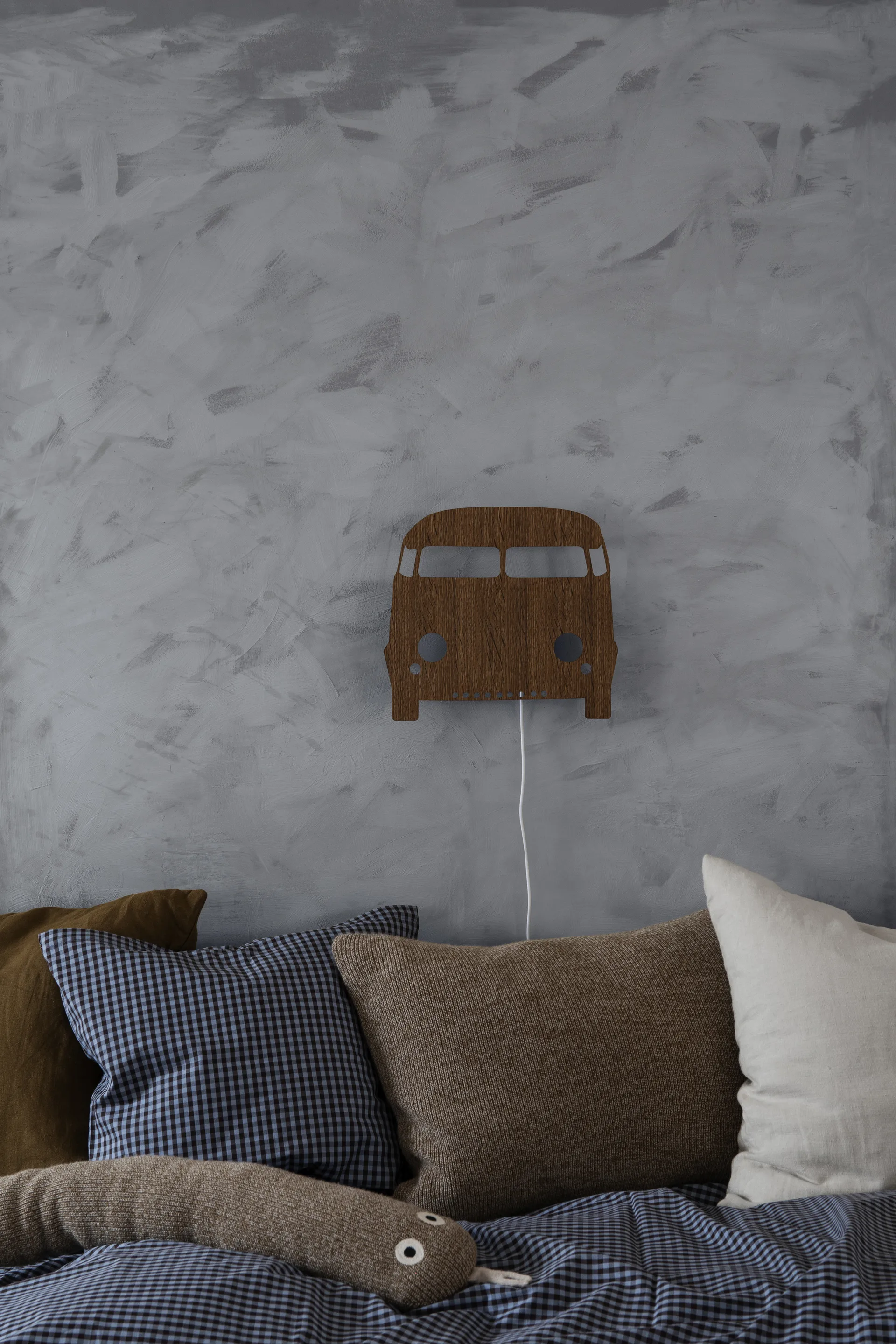 Chech bed set junior 100x140 cm, Faded blue-choco Ferm Living