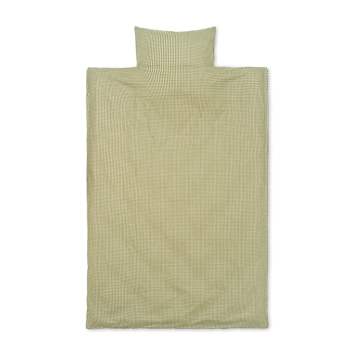Check bed set 140x200 cm - Lemon-olive - Ferm LIVING