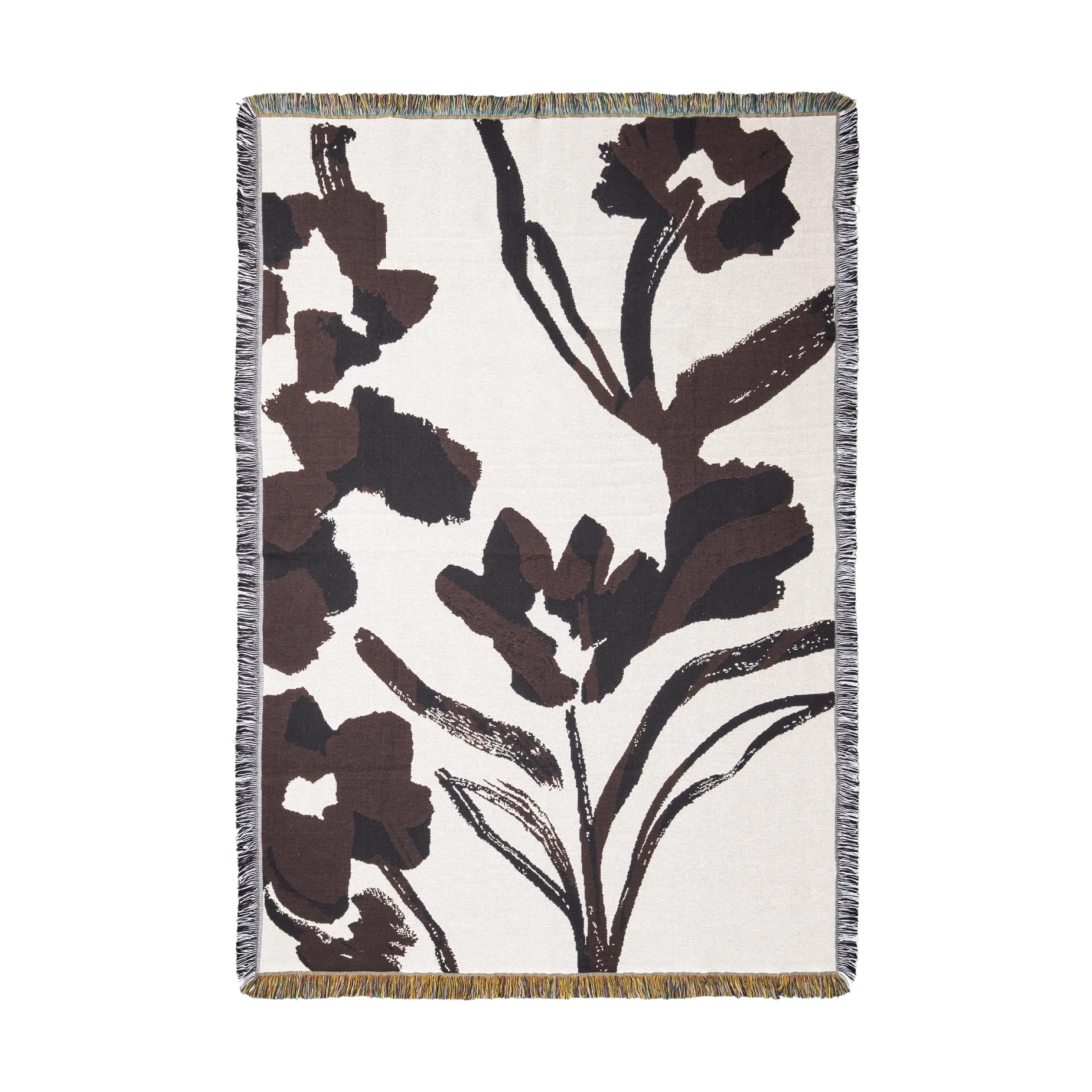 Cilla tapestry throw 120x170 cm, Off-white-Dark grape Ferm Living