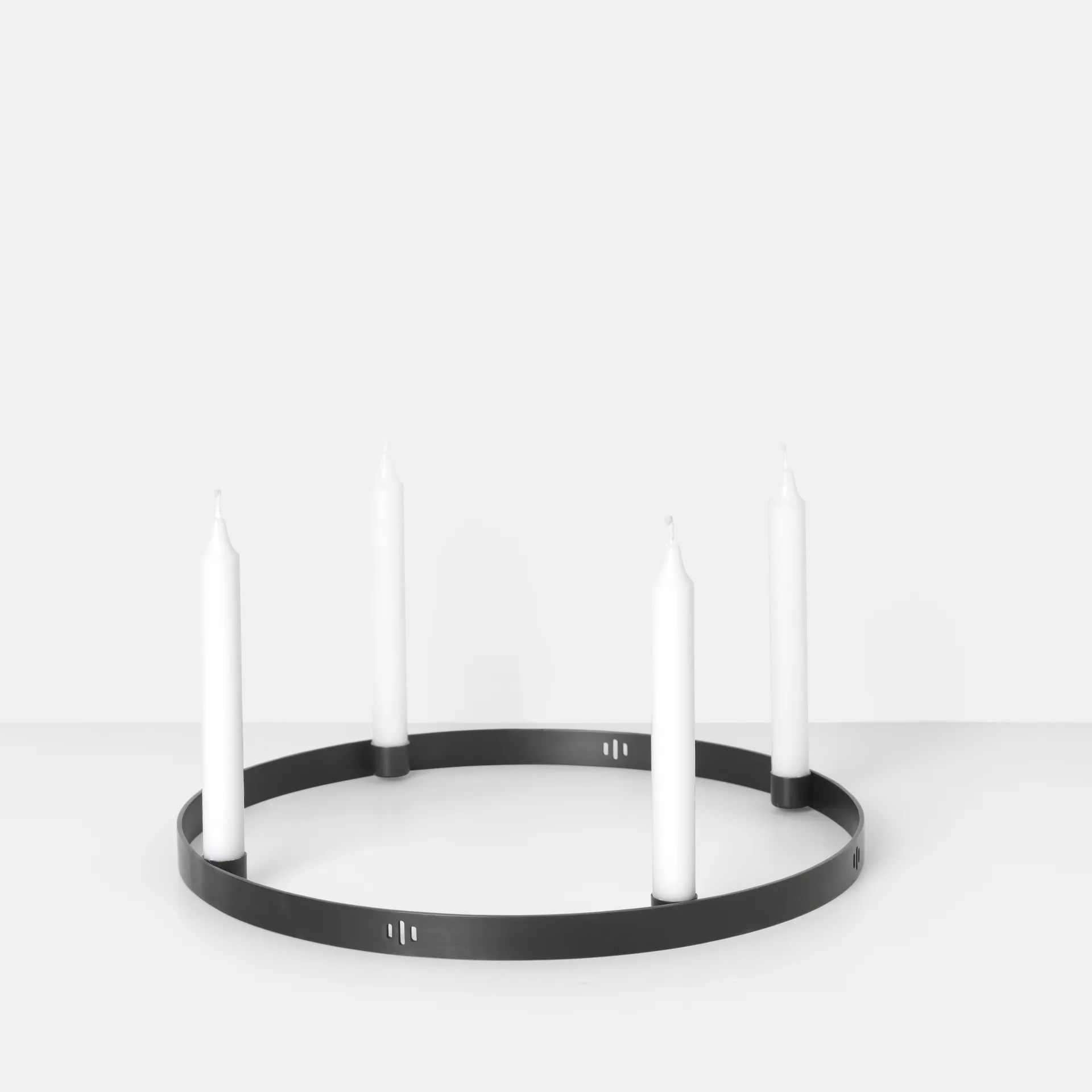Circle black brass candle sticks, large (incl. suspension) Ferm Living