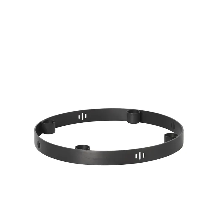 Circle black brass candle sticks from Ferm Living