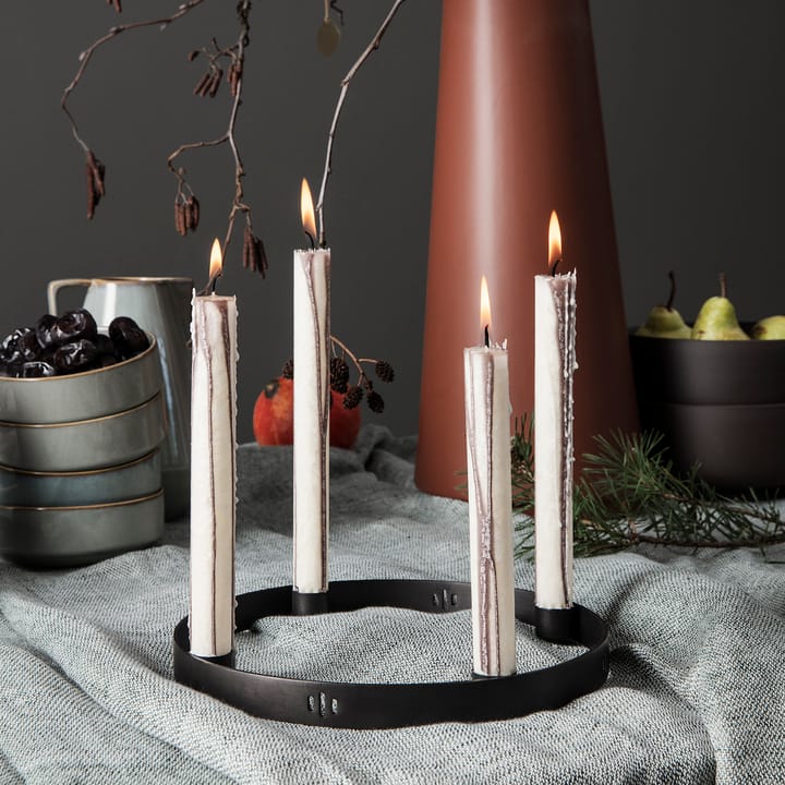 Circle black brass candle sticks, small (excl. suspension) Ferm Living