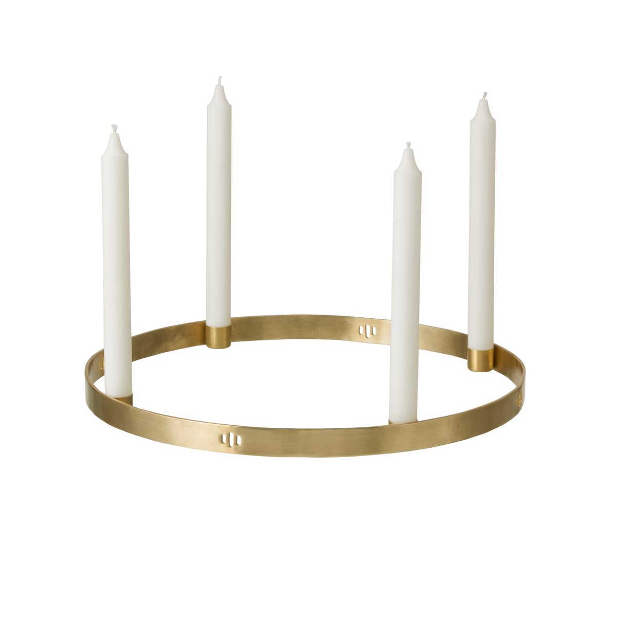 Ferm Living Circle brass candleholder large | Scandinavian Design | Candle holders | Gold-coloured