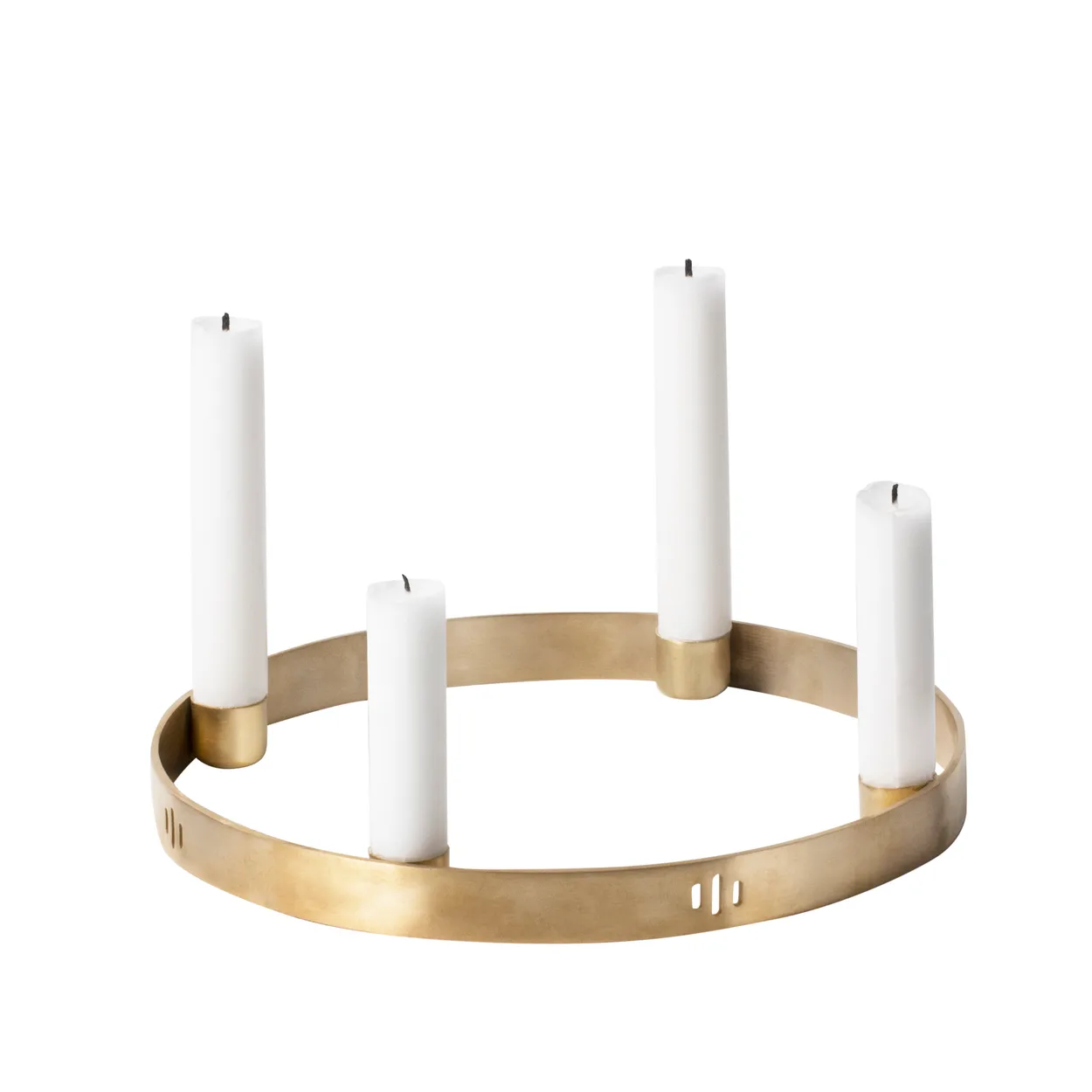 Ferm Living Circle brass candleholder small | Scandinavian Design | Candle holders | Gold-coloured