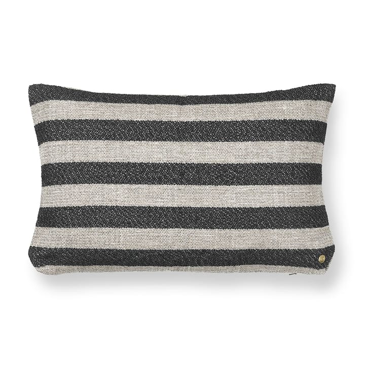 Clean cushion Louisiana 40x60 cm - Sand-black - Ferm LIVING