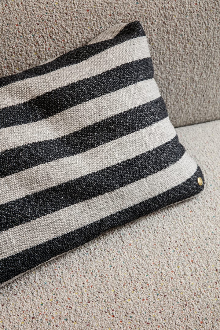 Clean cushion Louisiana 40x60 cm, Sand-black Ferm Living