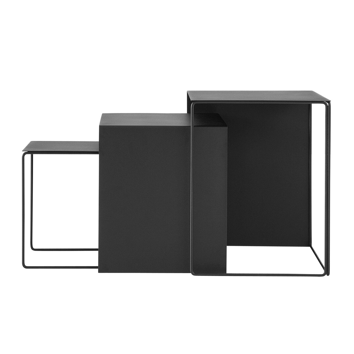 Ferm Living Cluster table 3-pack Black