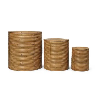 Column storage set 3 pieces - Natural Stained - Ferm Living