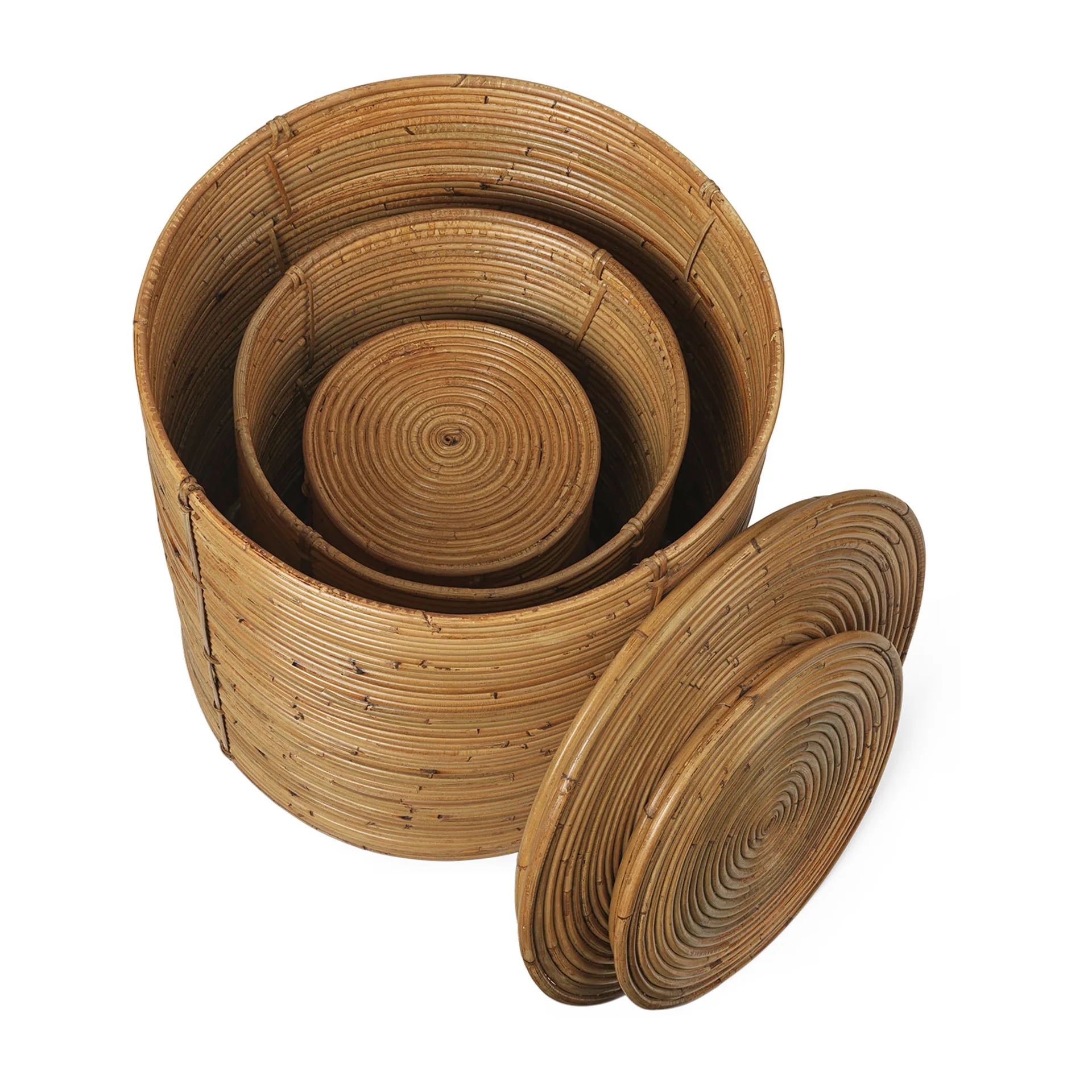 Column storage set 3 pieces, Natural Stained Ferm Living