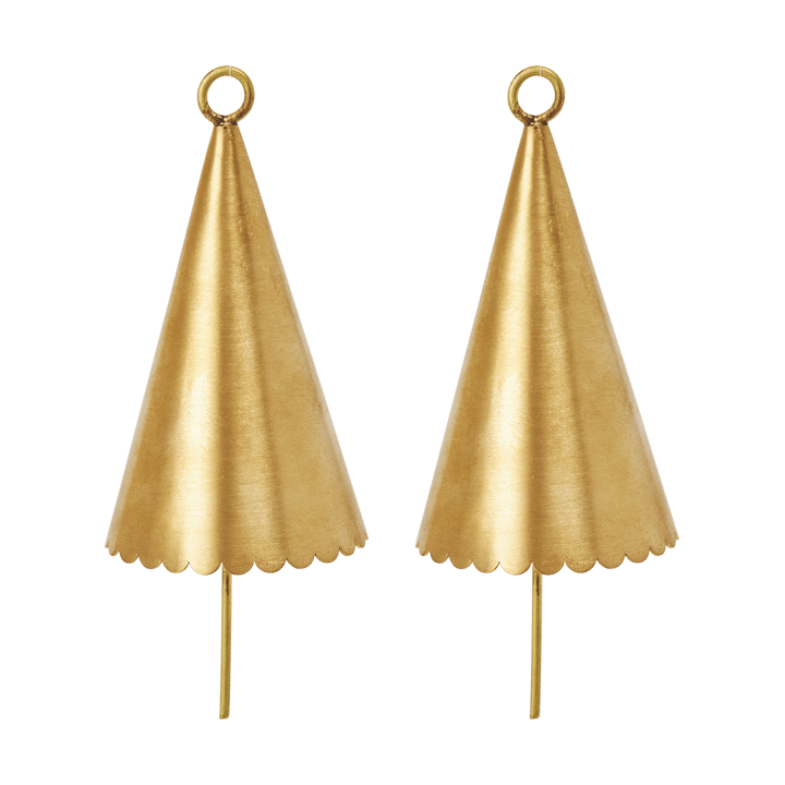 Cone bell decoration hangings 2-pack - Brass - Ferm Living