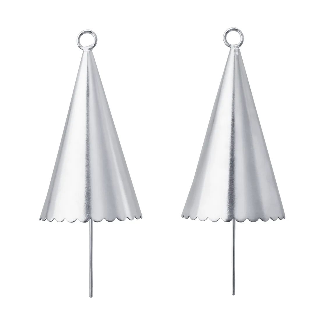 Cone bell decoration hangings 2-pack, Silver Ferm Living