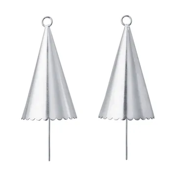 Cone bell decoration hangings 2-pack - Silver - Ferm Living