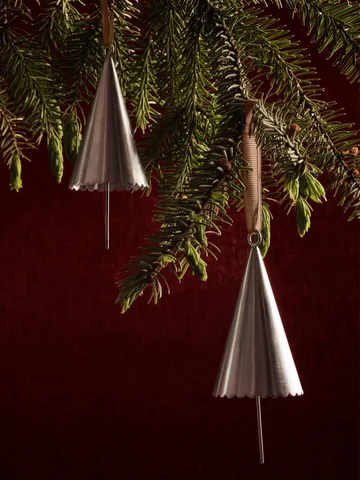 Cone bell decoration hangings 2-pack - Silver - Ferm Living