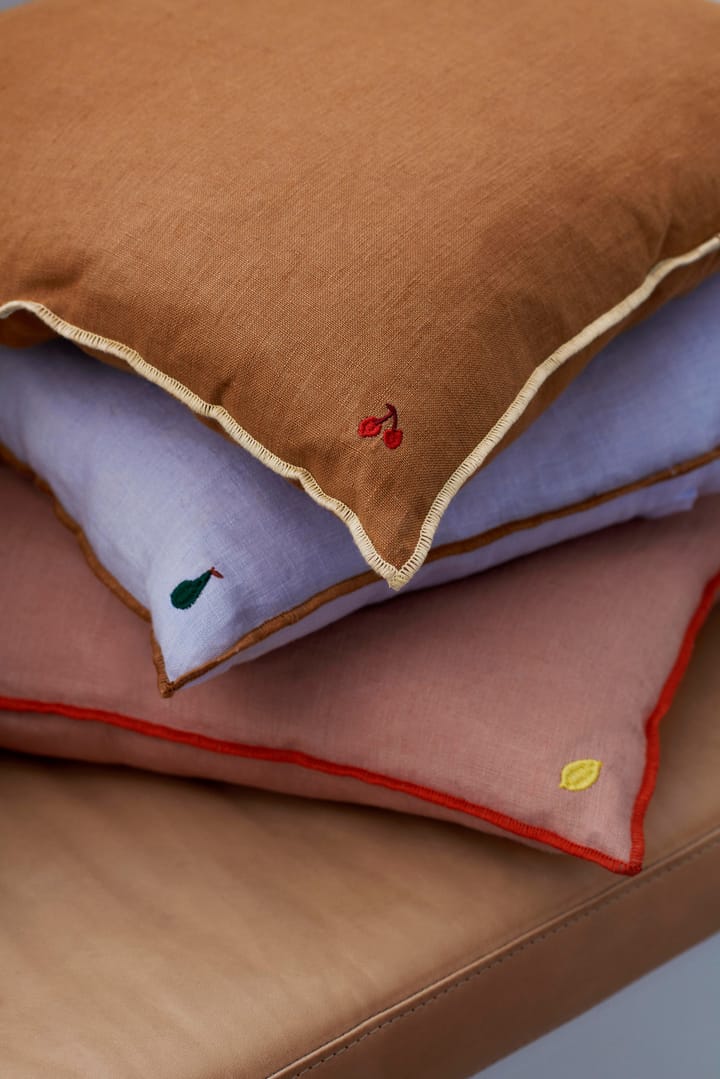Contrast linen cushion 40x40 cm, Dusty Rose Ferm Living