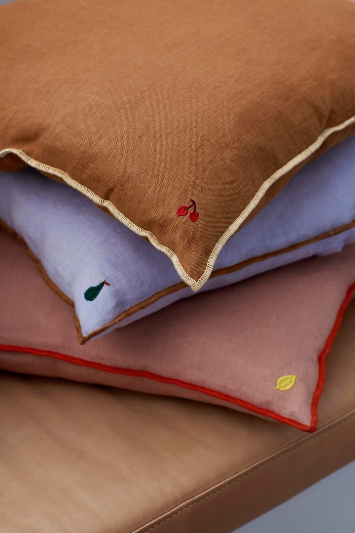 Contrast linen cushion 40x40 cm - Sugar Kelp - ferm LIVING