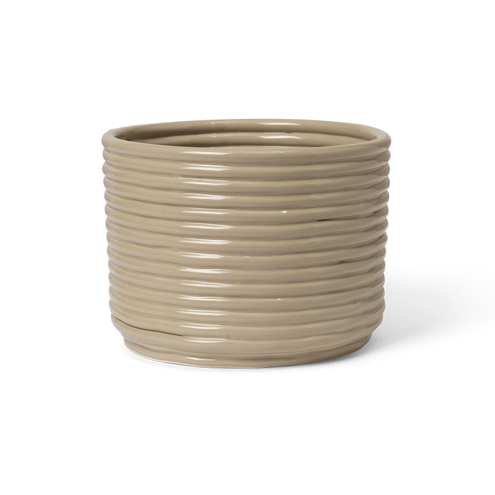 Corduroy flower pot Ø20x15 cm - Cashmere - Ferm Living