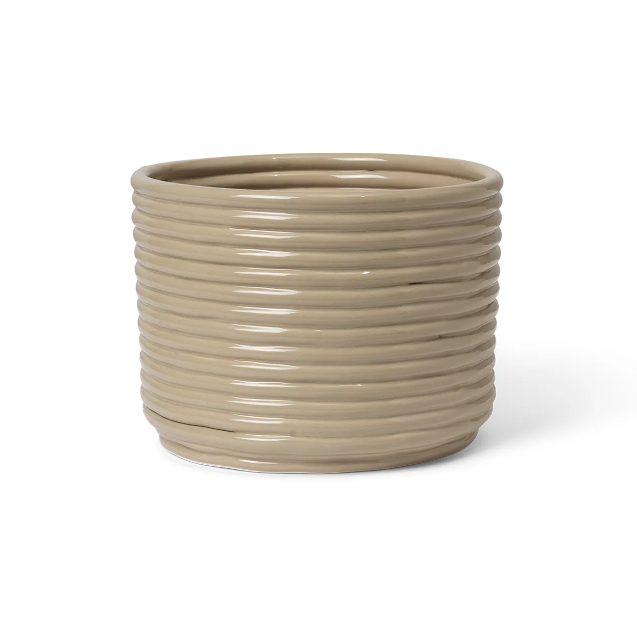 Ferm Living Corduroy flower pot o20x15 cm Cashmere | Scandinavian Design | Flower pots | Beige