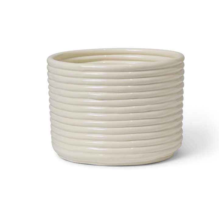 Corduroy flower pot Ø20x15 cm - Off white - Ferm Living