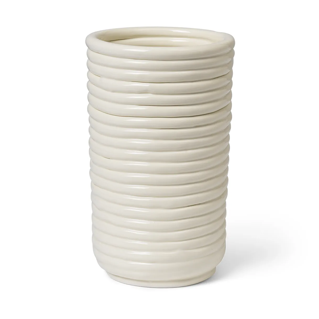 Ferm Living Corduroy vase 21 cm Off white | Scandinavian Design | Vases | White