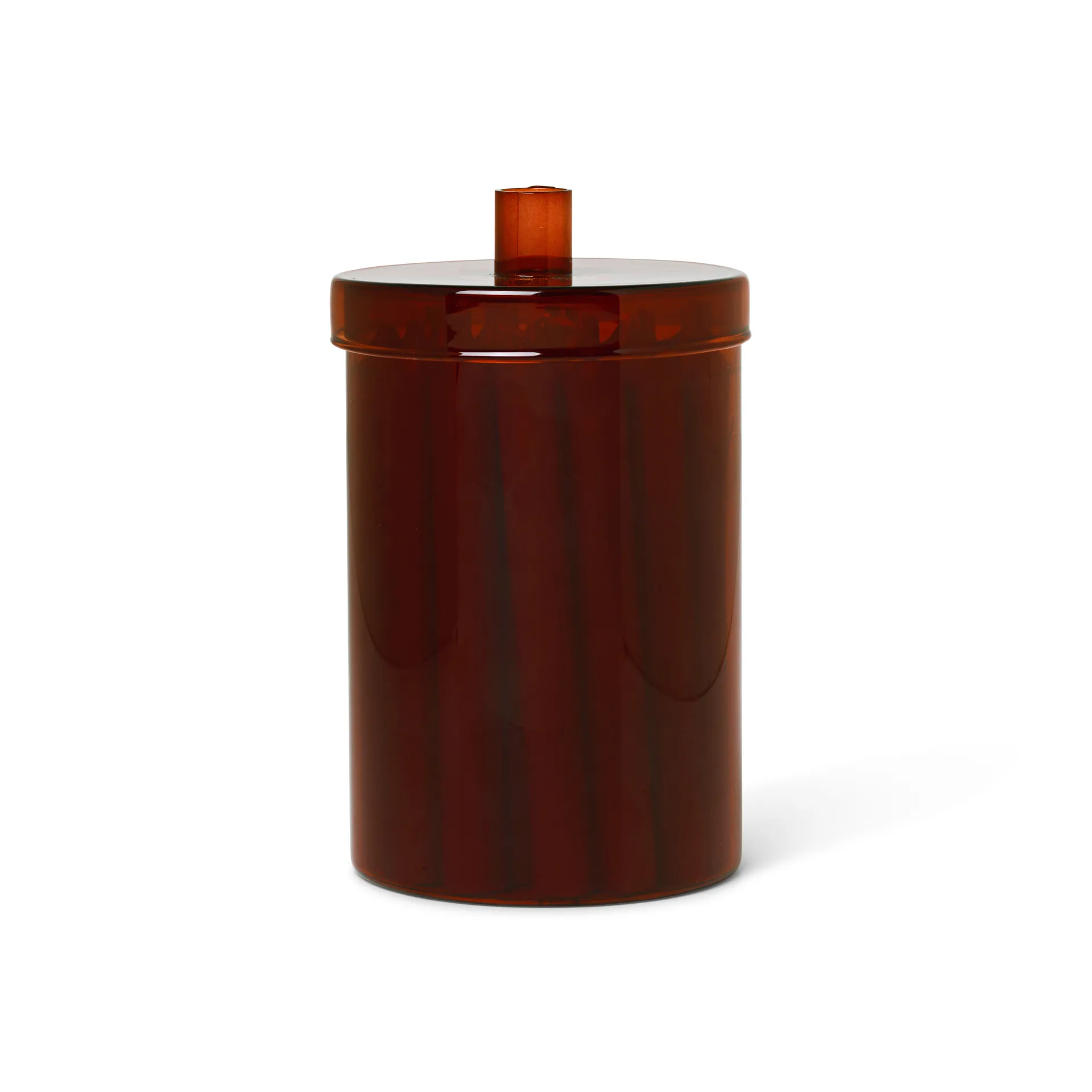 Countdown to Christmas glass jar with 24 light, dark red Ferm Living