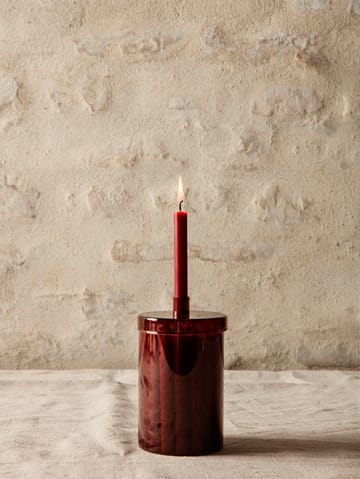Countdown to Christmas glass jar with 24 light - dark red - Ferm Living