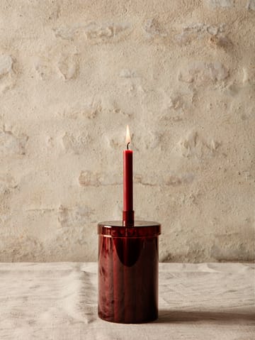 Countdown to Christmas glass jar with 24 light - dark red - ferm LIVING