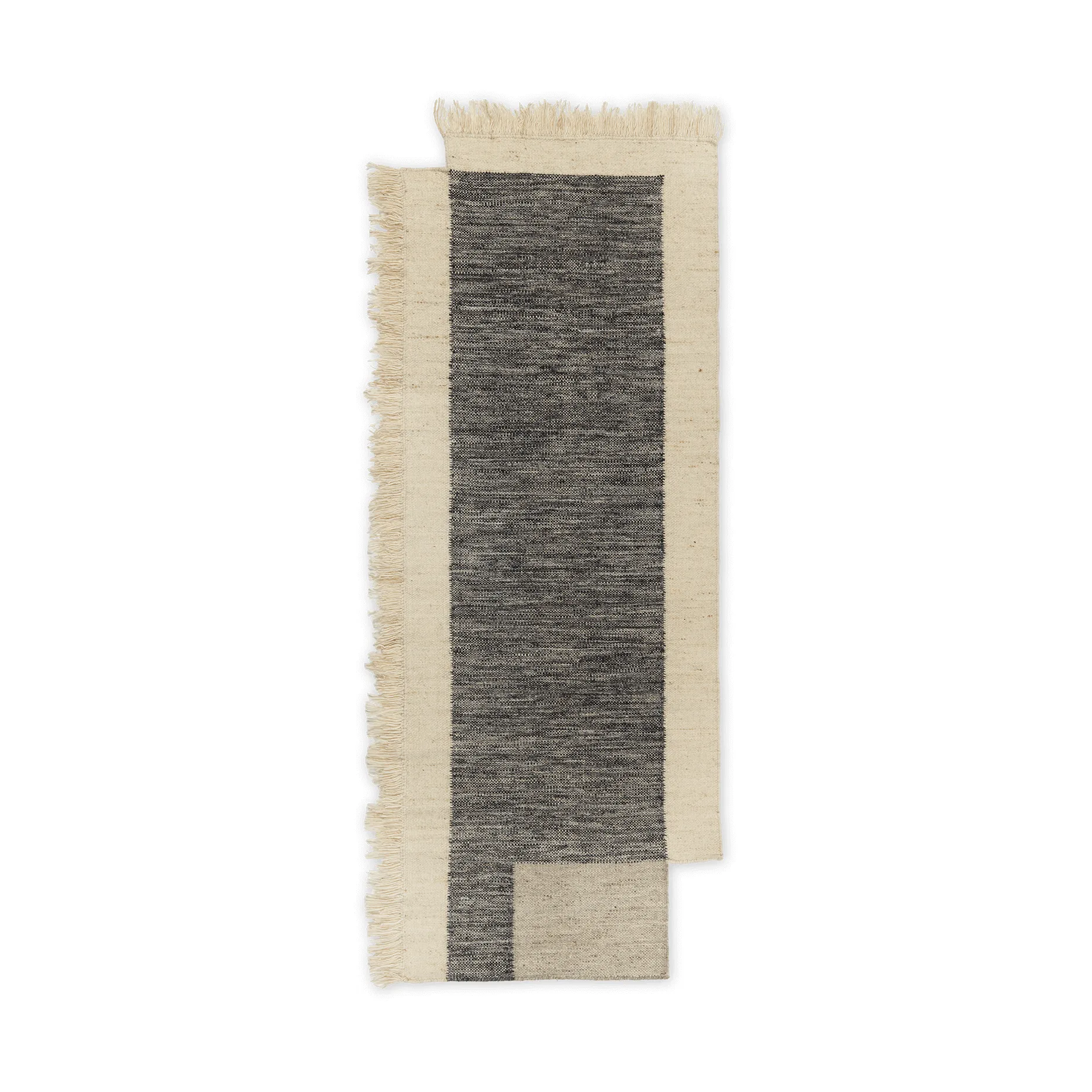 Counter hallway rug, Charcoal-Off-white, 80x200 cm Ferm Living