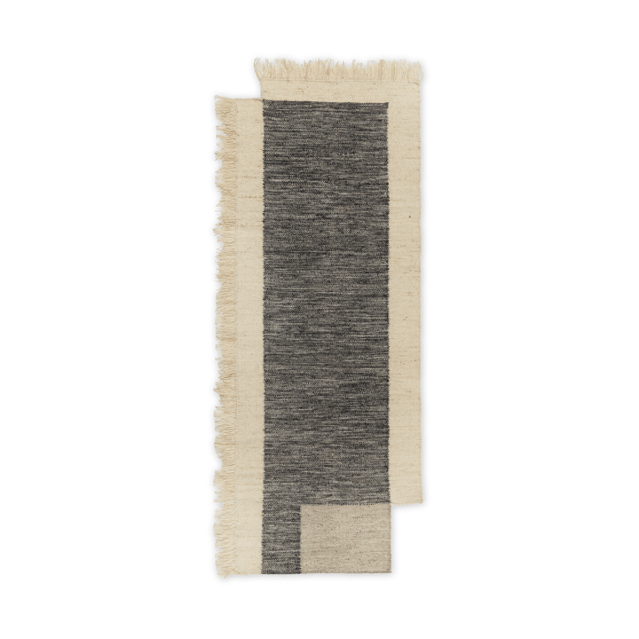 Counter hallway rug - Charcoal-Off-white, 80x200 cm - ferm LIVING