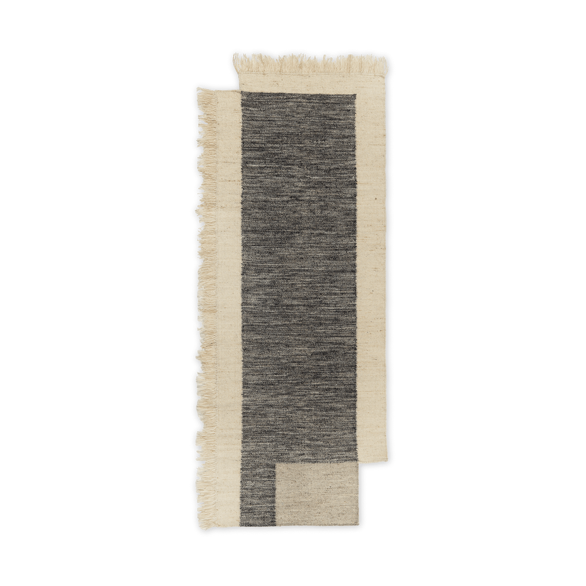 Ferm Living Counter hallway rug Charcoal-Off-white, 80x200 cm