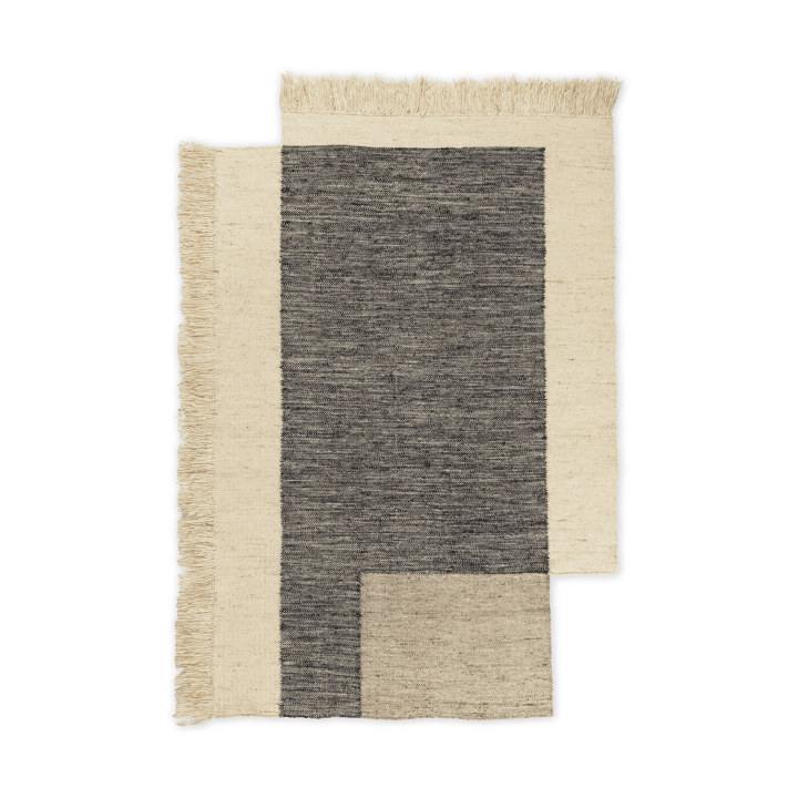 Counter wool rug - Charcoal-Off-white, 140x200 cm - ferm LIVING