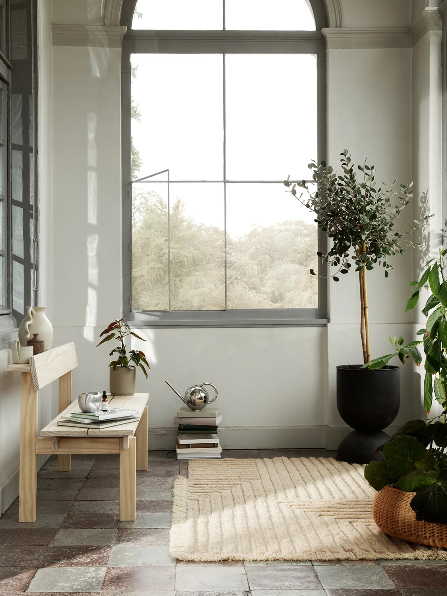 Crease wool carpet 160x250 cm, Light Sand Ferm Living