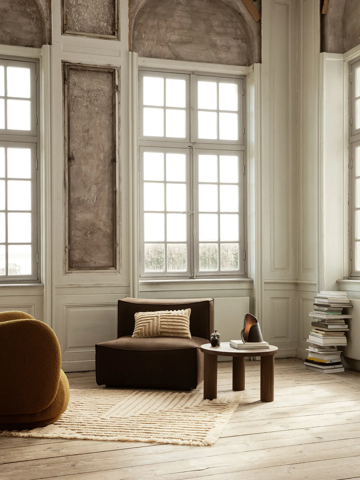 Crease wool carpet 160x250 cm, Light Sand Ferm Living