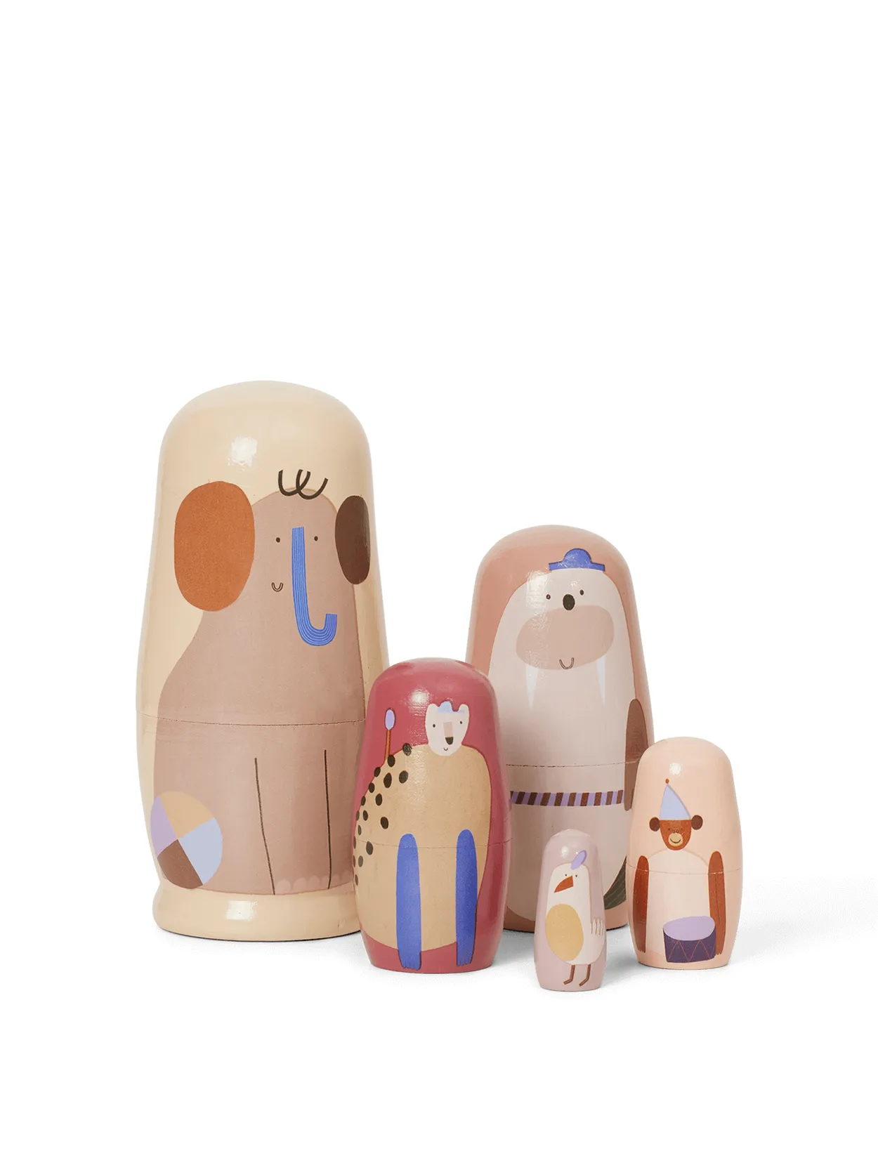 Ferm Living Critter dolls o6.4x14 cm Multi | Scandinavian Design | Children's room accessories | Multi