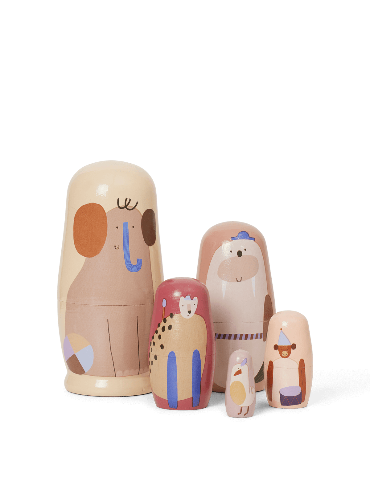 Ferm Living Critter dolls o6.4x14 cm Multi | Scandinavian Design | Children's room accessories | Multi