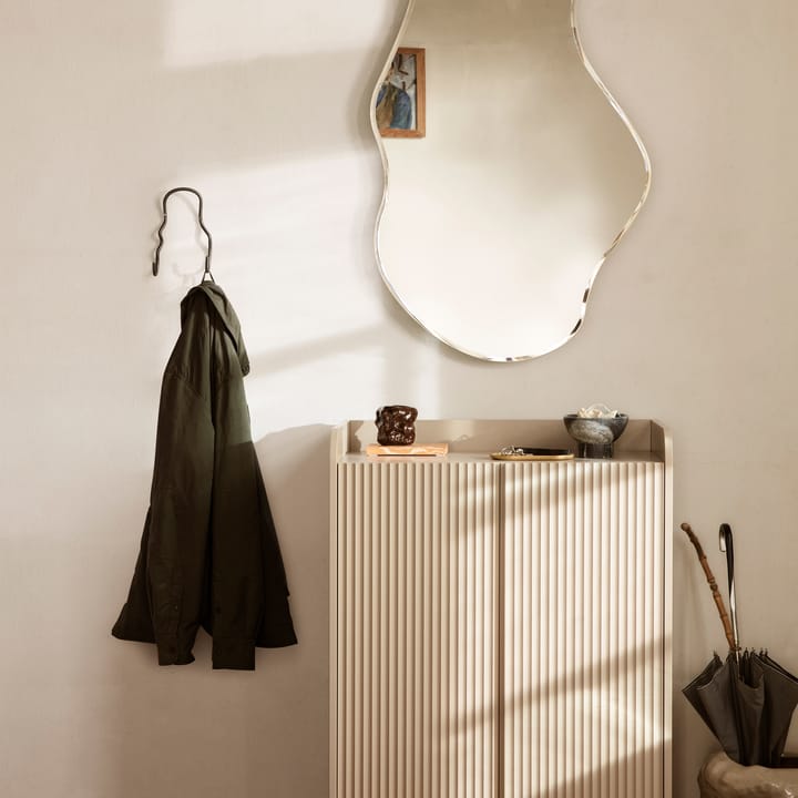 Curvature hook double, Black brass Ferm Living