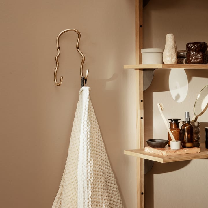 Curvature hook double, brass Ferm Living