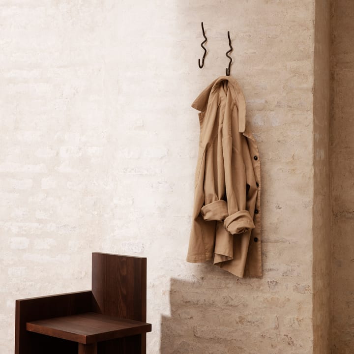 Curvature hook single, Black brass Ferm Living