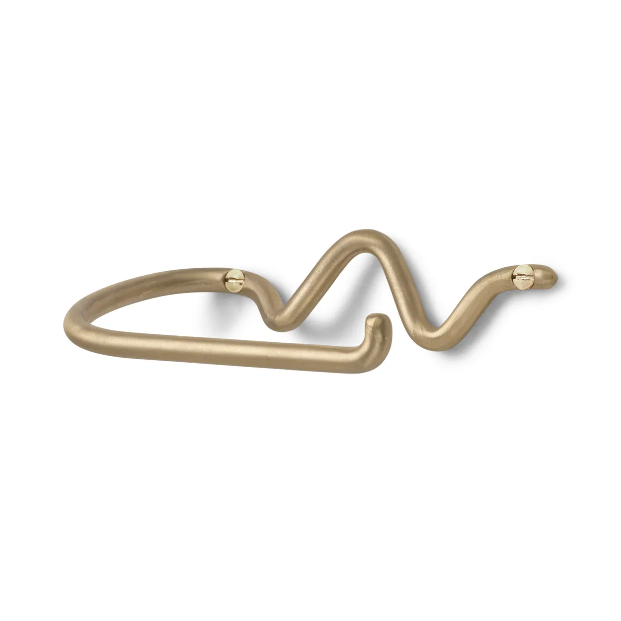 Ferm Living Curvature toilet paper holder brass | Scandinavian Design | Gold-coloured
