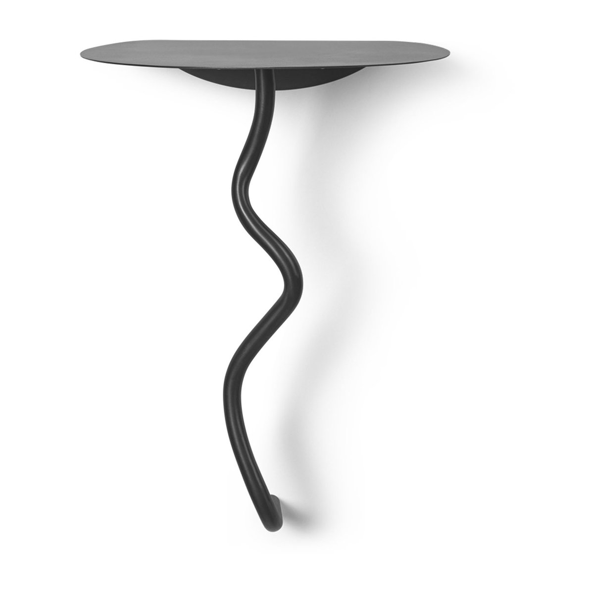 Ferm Living Curvature wall table Black Brass | Scandinavian Design | Side tables | Black