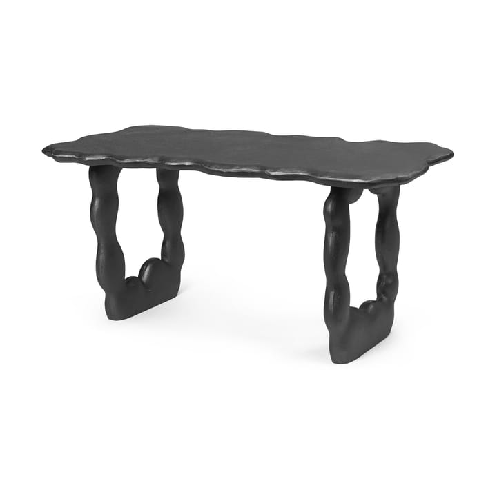 Dal Piece coffee table 100x50x47 cm - Black Aluminium - ferm LIVING